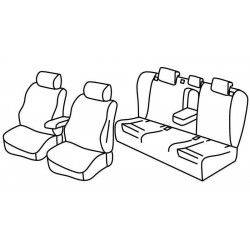 Set coprisedili Superior su misura per auto nero - blu