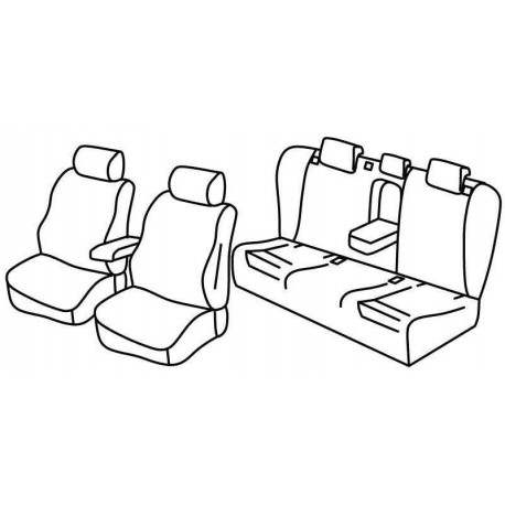 Set coprisedili Superior su misura per auto nero - rosso
