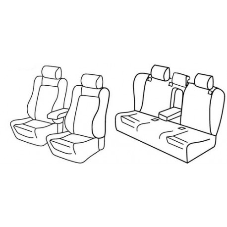 Set coprisedili Superior su misura per auto nero - rosso