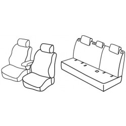 Set coprisedili Superior su misura per auto nero - grigio