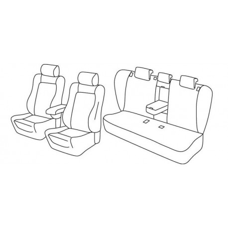 Set coprisedili Superior su misura per auto nero - grigio