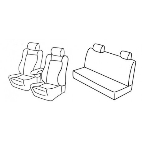 Set coprisedili Superior su misura per auto nero - grigio