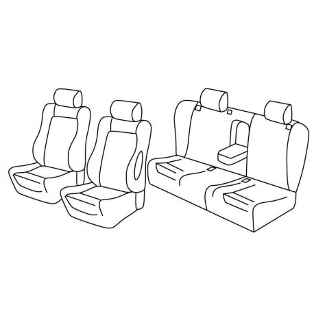 Set coprisedili Superior su misura per auto nero - blu