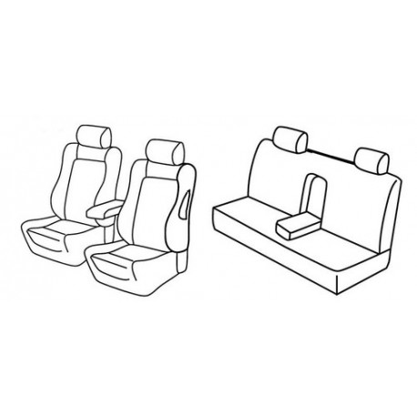 Set coprisedili Superior su misura per auto nero - grigio