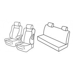 Set coprisedili Superior su misura per auto grigio - nero