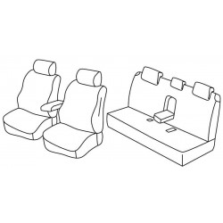 Set coprisedili Superior su misura per auto nero - grigio