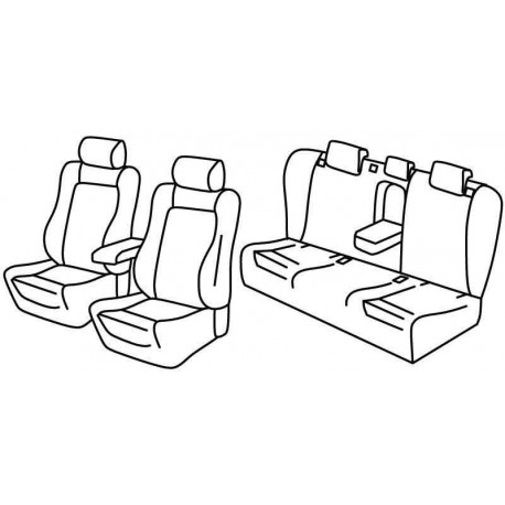 Set coprisedili Superior su misura per auto nero - grigio