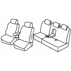 Set coprisedili Superior su misura per auto nero - blu