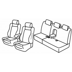 Set coprisedili Superior su misura per auto nero - grigio