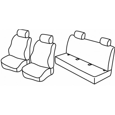 Set coprisedili Superior su misura per auto nero - blu