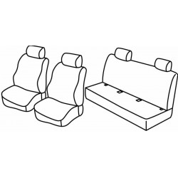 Set coprisedili Superior su misura per auto nero - grigio