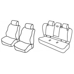 Set coprisedili Superior su misura per auto nero - blu