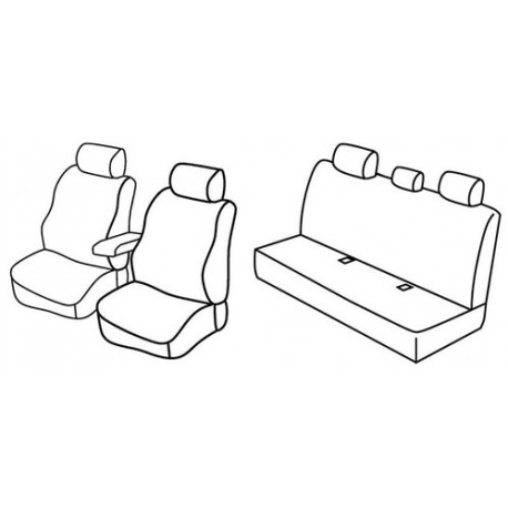 Set coprisedili Superior su misura per auto nero - grigio