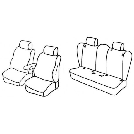 Set coprisedili Superior su misura per auto grigio - nero