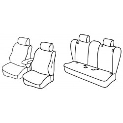 Set coprisedili Superior su misura per auto nero - rosso