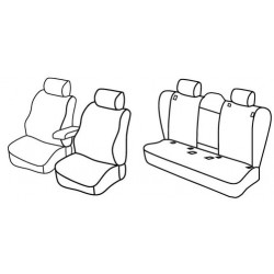Set coprisedili Superior su misura per auto nero - rosso