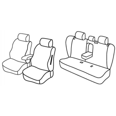 Set coprisedili Superior su misura per auto nocciola