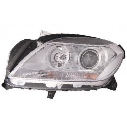 Faro proiettore H7 + H7 con motorino parabola cromata guida - sx