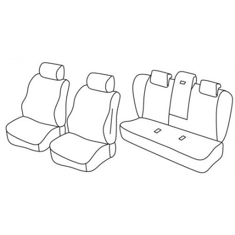 Set coprisedili Superior su misura per auto grigio - nero