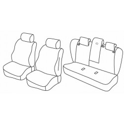 Set coprisedili Superior su misura per auto nero - grigio