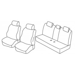 Set coprisedili Superior su misura per auto nero - rosso