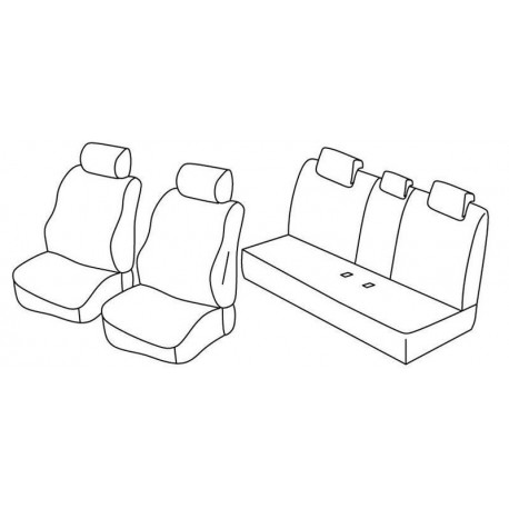 Set coprisedili Superior su misura per auto nero - grigio