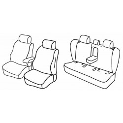 Set coprisedili Superior su misura per auto nero - rosso