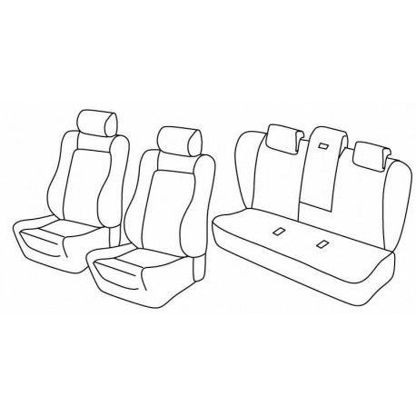 Set coprisedili Superior su misura per auto nero - blu