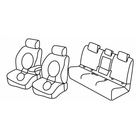 Set coprisedili Superior su misura per auto grigio - nero