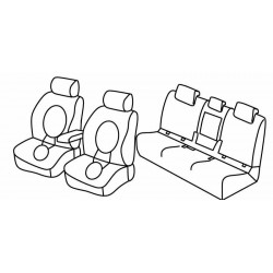 Set coprisedili Superior su misura per auto nero - rosso