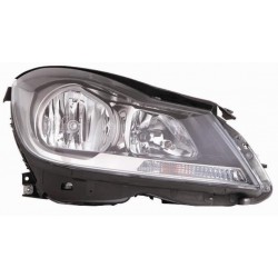 Faro proiettore H7 + H7 con motorino parabola cromata passeggero - dx