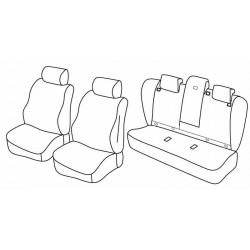 Set coprisedili Superior su misura per auto nero - grigio