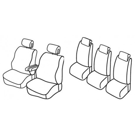 Set coprisedili Superior su misura per auto grigio - nero