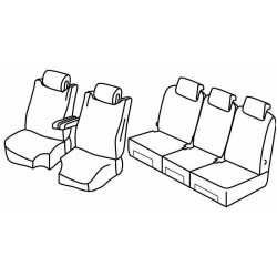 Set coprisedili Superior su misura per auto nero - blu