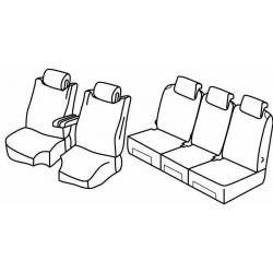 Set coprisedili Superior su misura per auto nero - rosso