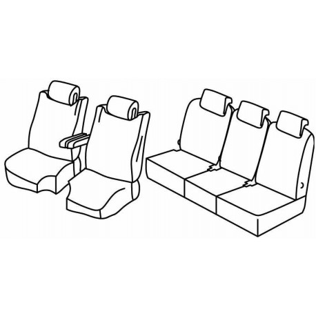 Set coprisedili Superior su misura per auto nero - rosso