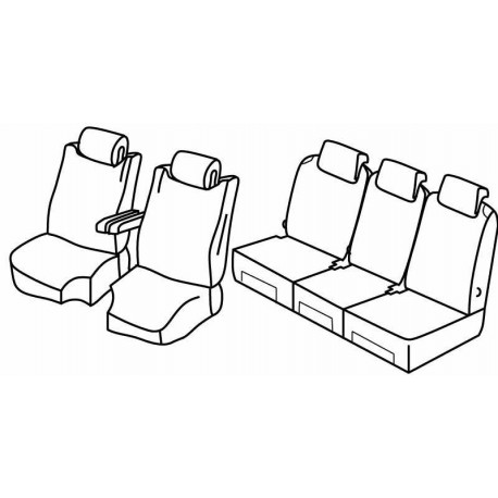 Set coprisedili Superior su misura per auto grigio - nero