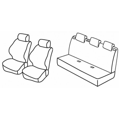 Set coprisedili Superior su misura per auto nero - grigio