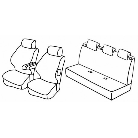 Set coprisedili Superior su misura per auto nero - rosso