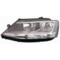 Faro proiettore H7 + H7 con motorino parabola nera guida - sx