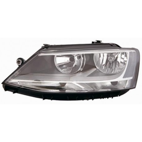 Faro proiettore H7 + H7 con motorino parabola nera guida - sx