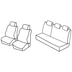 Set coprisedili Superior su misura per auto nero - blu