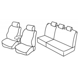 Set coprisedili Superior su misura per auto nero - grigio