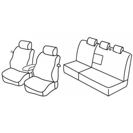 Set coprisedili Superior su misura per auto nero - blu