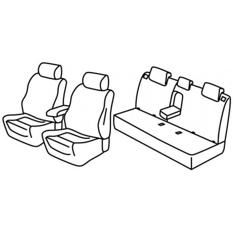 Set coprisedili Superior su misura per auto grigio - nero