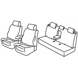 Set coprisedili Superior su misura per auto nero - grigio