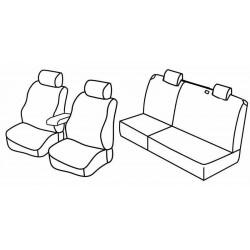 Set coprisedili Superior su misura per auto grigio - nero