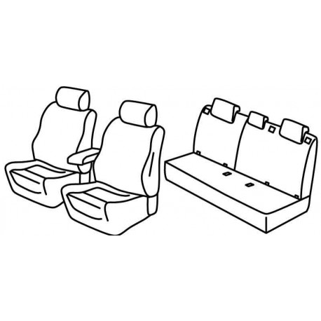 Set coprisedili Superior su misura per auto grigio - nero