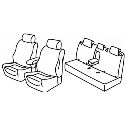 Set coprisedili Superior su misura per auto nero - rosso