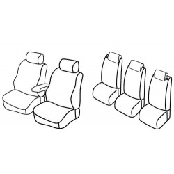 Set coprisedili Superior su misura per auto grigio - nero